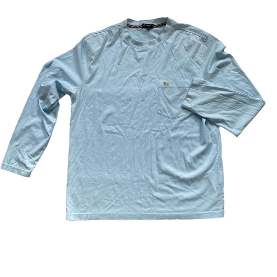 Burberry London Blue Long Sleeve T-Shirt (M)