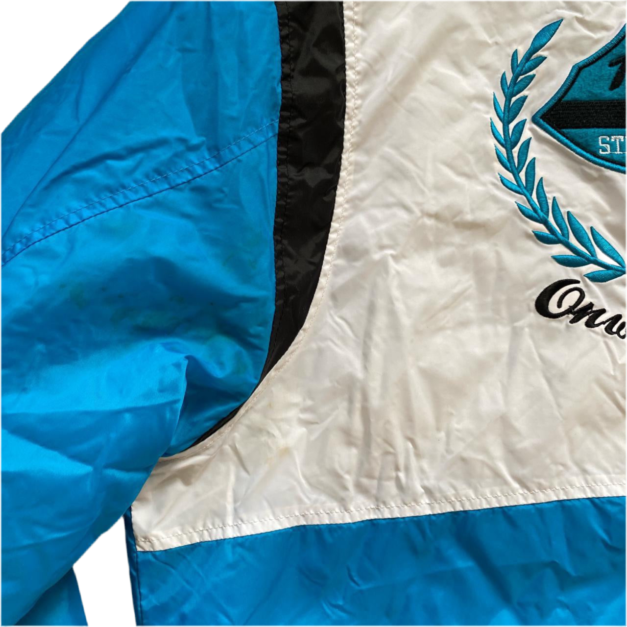 Raw Blue Varsity Bomber Jacket (2XL)