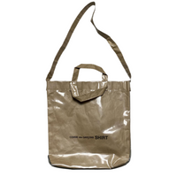 Comme Des Garcons Shirt PVC Tote Plastic Covered Cross Body Carrier Bag