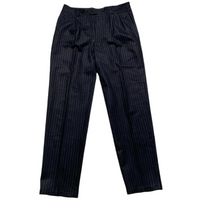 Versace Classic V2 Full Double Breasted Pin Stripe Black and Grey Suit (L)