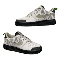 Nike Air Force 1 White Silver Black (UK 9)