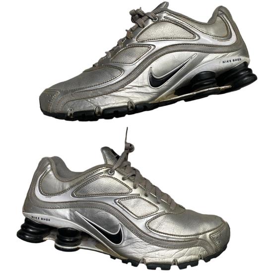 Nike Shox Turbo 9 Metallic Silver and Black 2010 (UK 9.5)