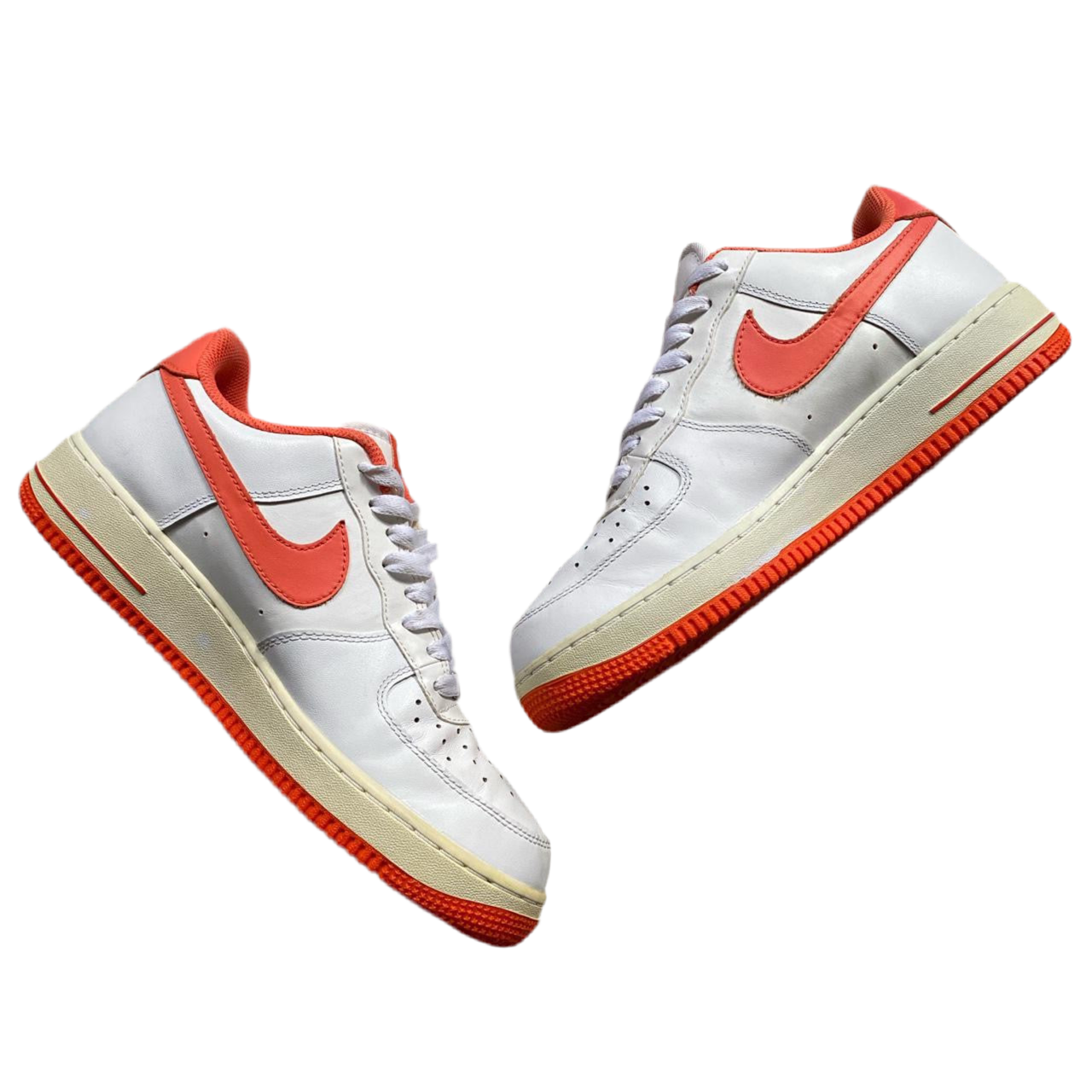 Nike Air Force 1 Total Orange and White 2012 (UK 7.5)