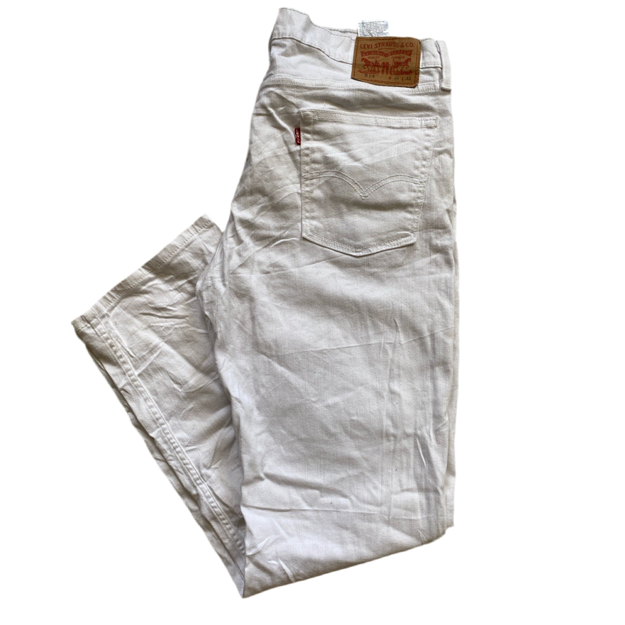 Levis 514 White Jeans (36W)