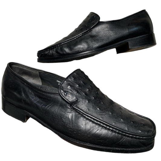 Roland Cartier Black Leather Loafer Smart Shoes (UK 8)