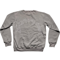 Track Mafia Grey and White Embroidery Stitch Jumper (M)
