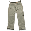 Saint Giovanni De La Mode Green Distressed Double Knee Denim Carpenter Cargo Jeans (W 36)