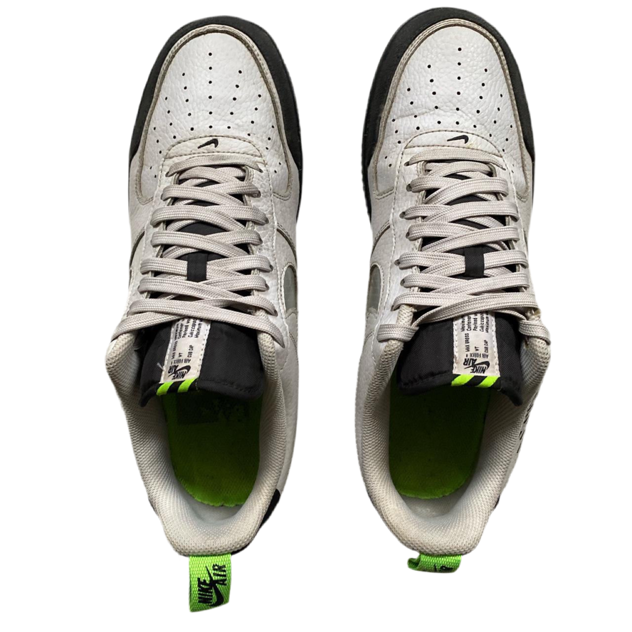 Nike Air Force 1 White Silver Black (UK 9)