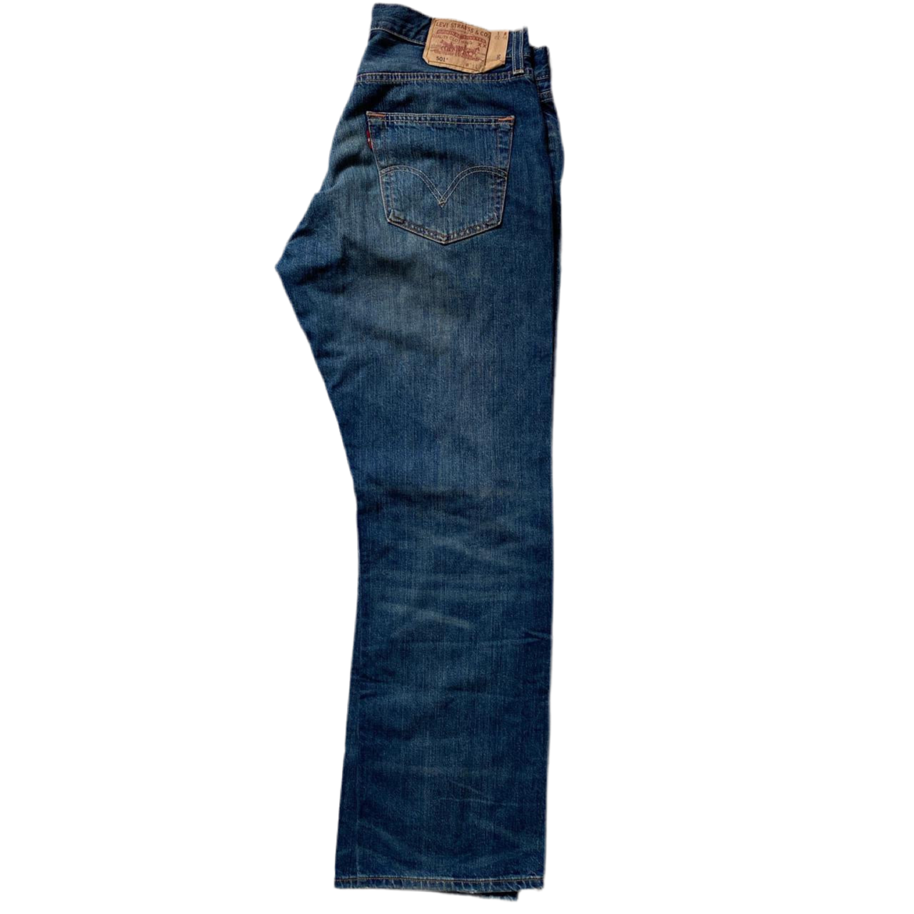 Levis 501 Stonewash Blue Jeans (34W)