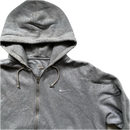 Nike White Swoosh Grey Hoodie (2XL)