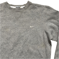 Nike Grey and White Swoosh Jumper (M)