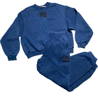 Alexander Wang Blue Cropped Jumper and Bottoms Tracksuit (S)