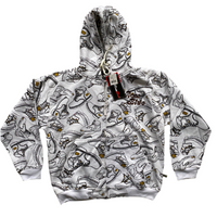 Raw Blue Vintage Boot Print Hoodie