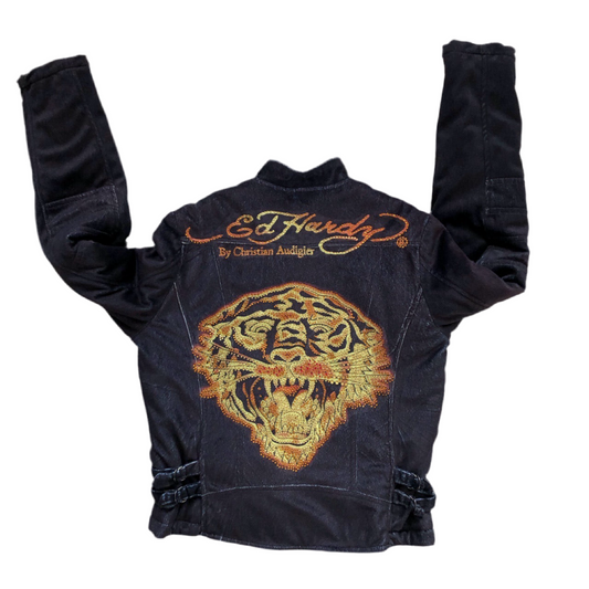 Ed Hardy Motorcycle Tiger Jacket (L)