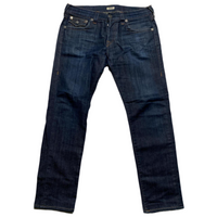 True Religion Rocco Jeans Navy and Gold Stitch Jeans (33W)