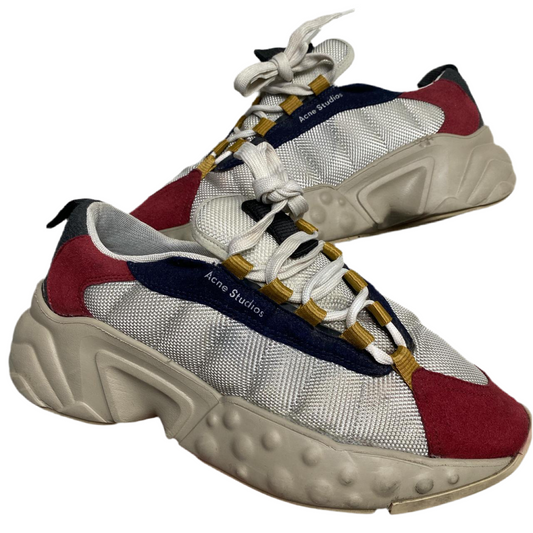 Acne Studios White Red and Navy Trainers (UK 9)
