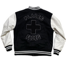 Places and Faces Black and White Varsity Bomber Jacket (M)