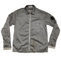 Stone Island Grey Silver Nylon Metal Overshirt Jacket 2022 (M)
