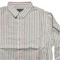 Denim Tears White Red Green and Black Pink Stripe Long Sleeve Shirt (S)