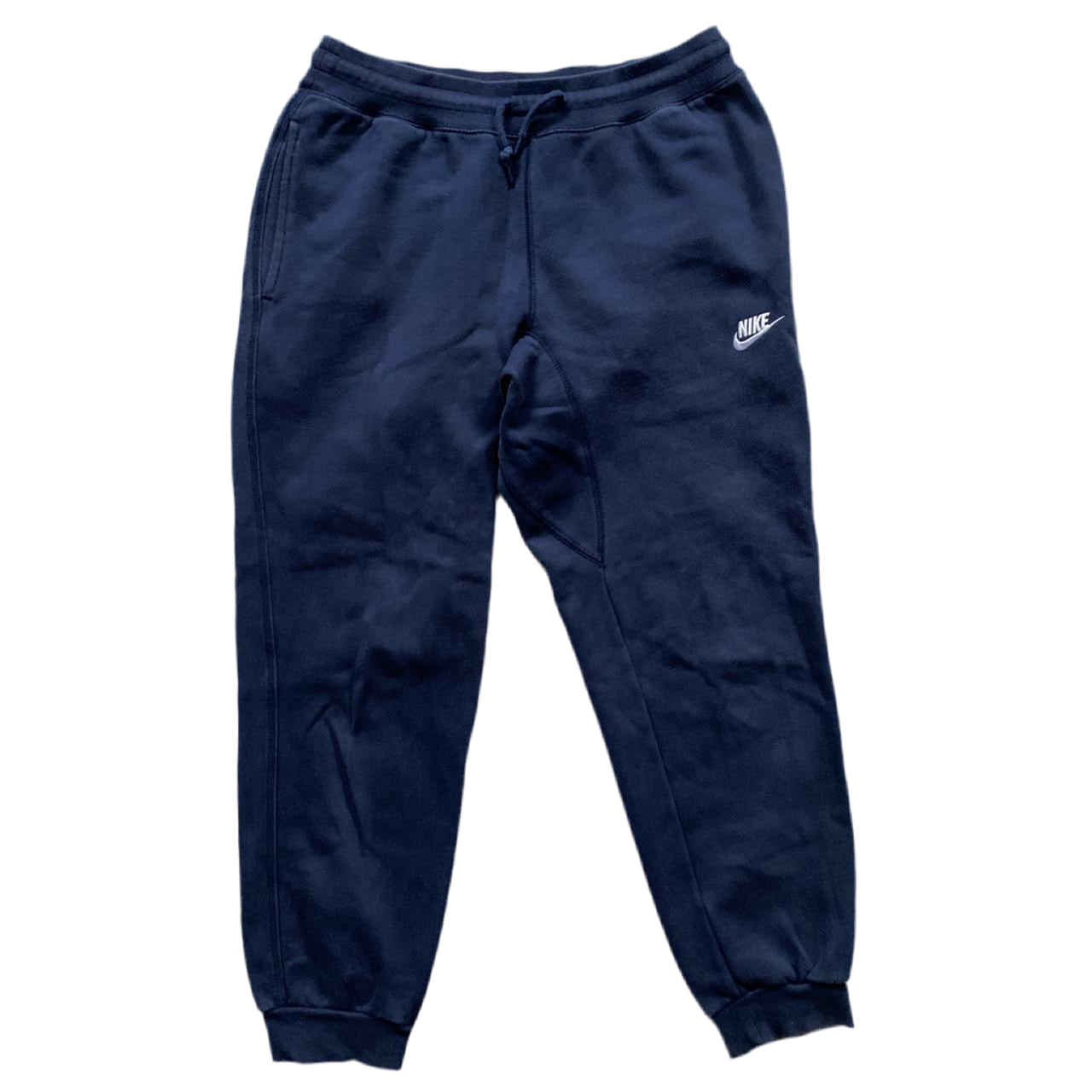 Nike White Swoosh Navy Joggers (M)