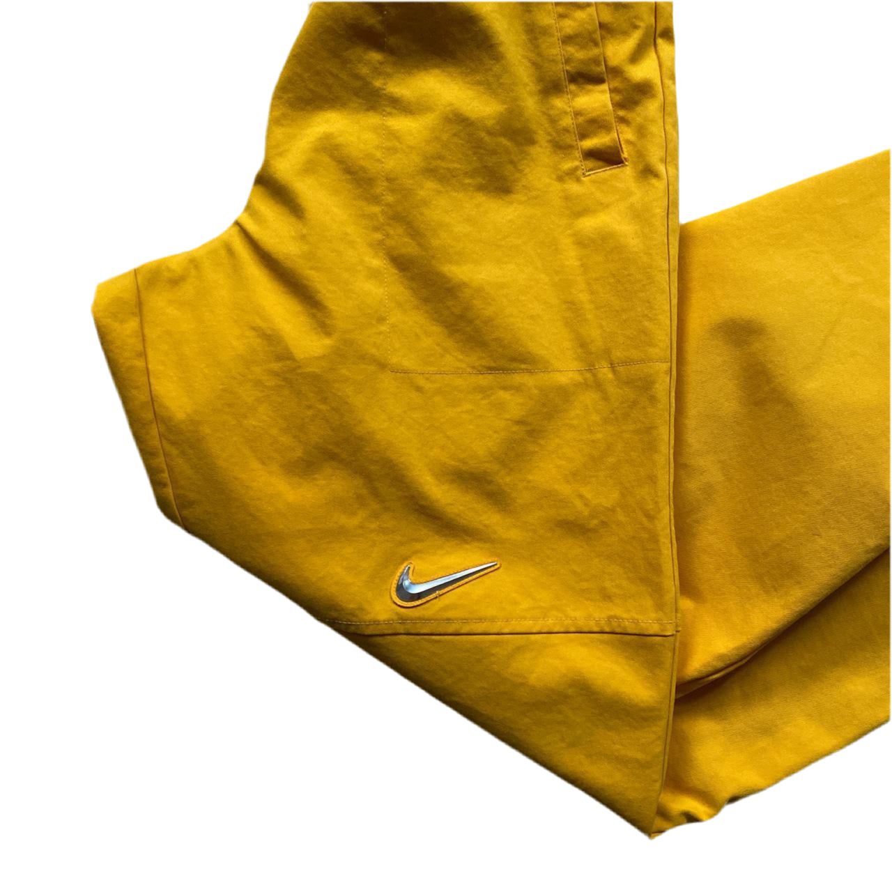 Nike Jewel Swoosh Yellow Cargo Bottoms (XS)