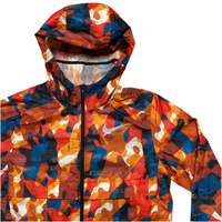 Nike Running Shield Ghost Orange Blue White Camouflage Windbreaker Jacket (S)
