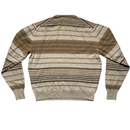 Burberry Burberrys Vintage 90’s Merino Wool Striped Cream and Brown Jumper (L)