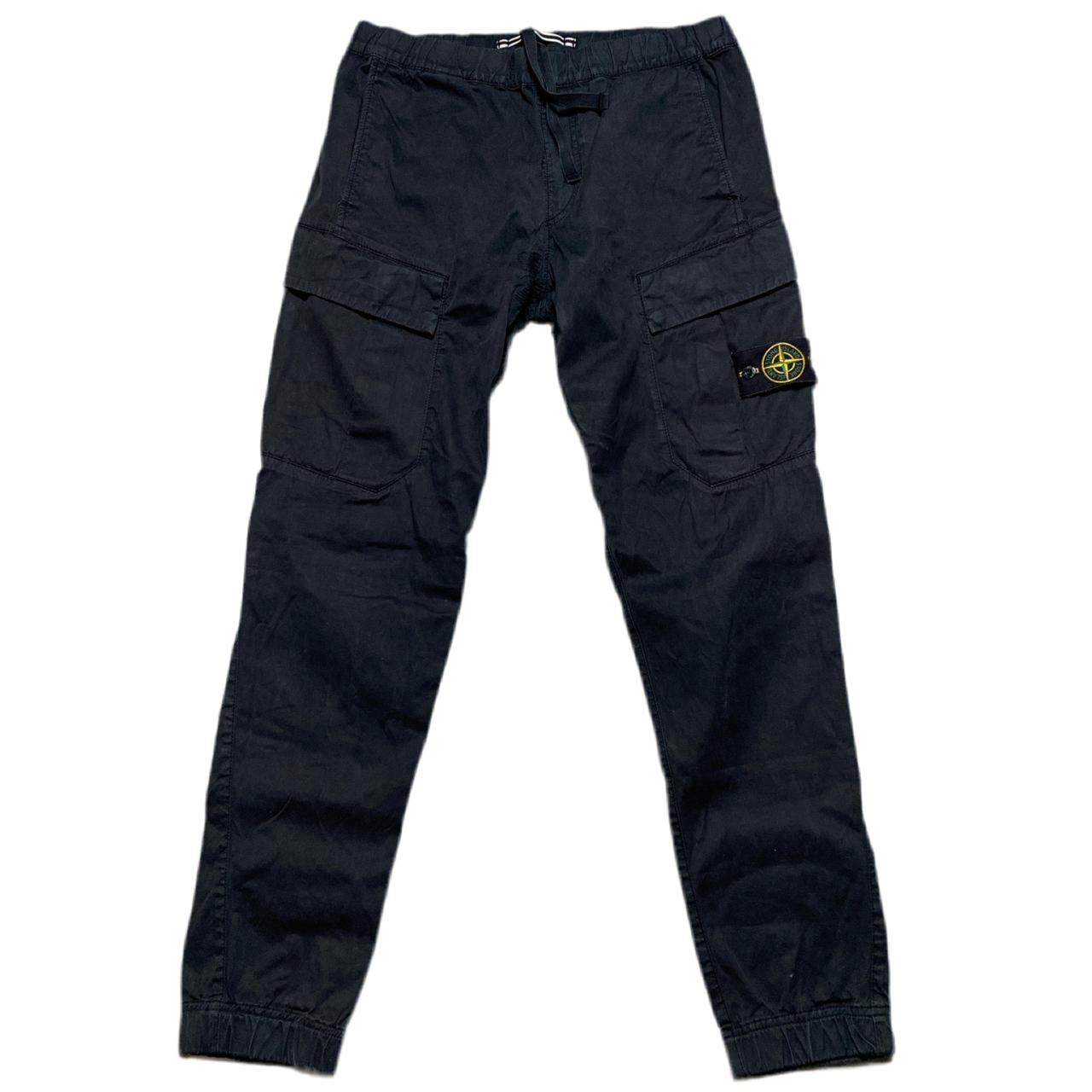 Stone Island Black Cargo Combat Trousers (W 32)