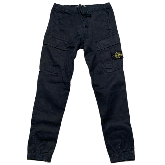 Stone Island Black Cargo Combat Trousers (W 32)