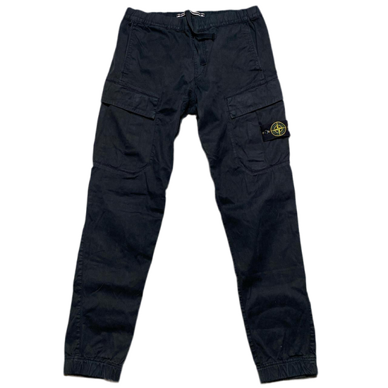 Stone Island Black Cargo Combat Trousers (W 32)
