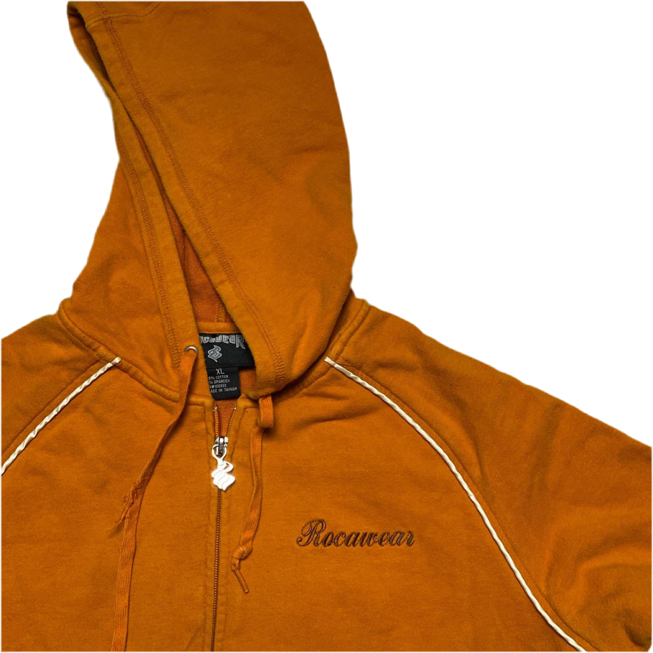 Rocawear Orange and Brown Vintage Womens 90’s Y2K Tracksuit (XL)