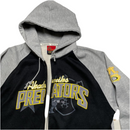 Akademiks Grey Black and Yellow Vintage Hoodie (XL)