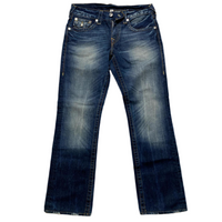 True Religion Straight Navy Stonewashed Jeans (29W)