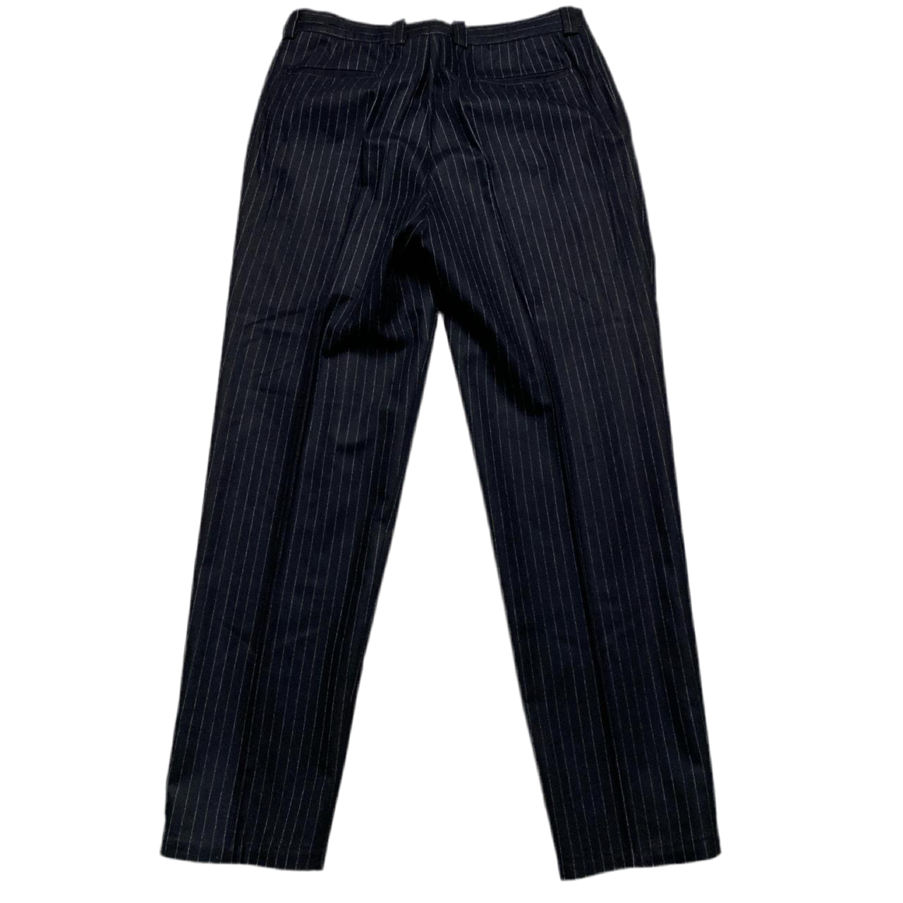 Versace Classic V2 Full Double Breasted Pin Stripe Black and Grey Suit (L)