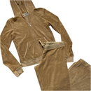 Juicy Couture Brown Tan Teddy Towelling Vintage y2k Tracksuit (M)