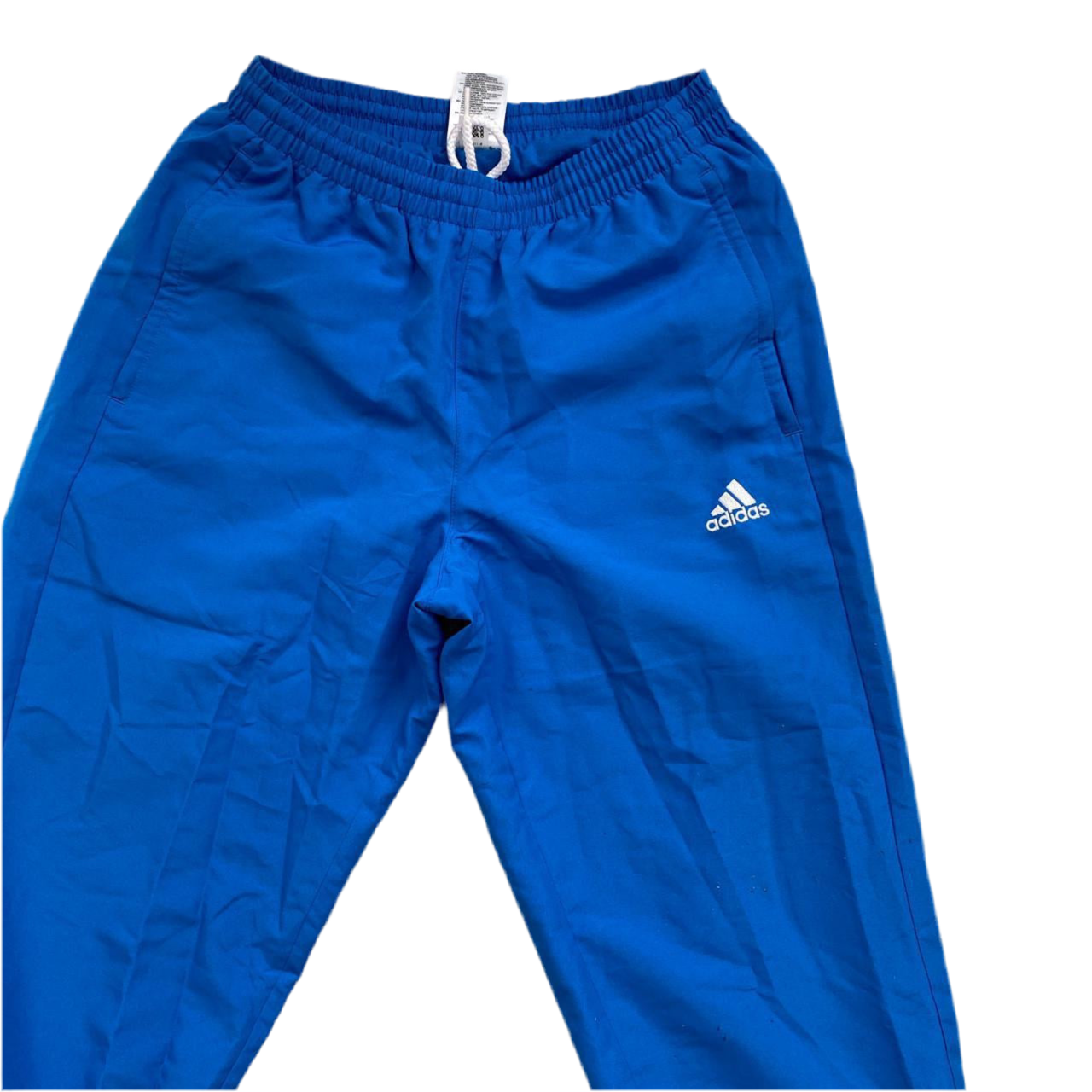 Adidas Blue and White Shell Bottoms (S)
