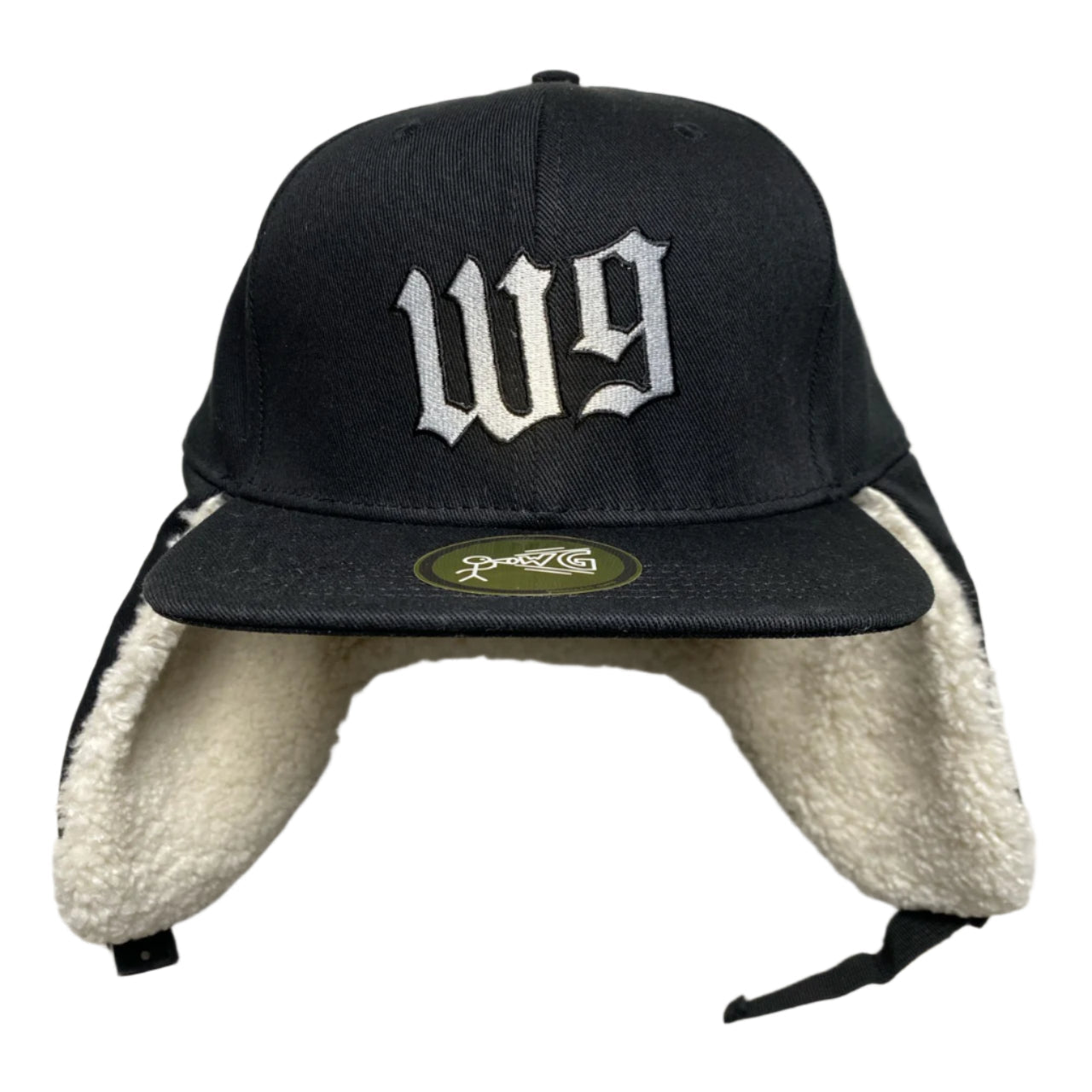 W9 Black and White Dog Ear Trapper Hat