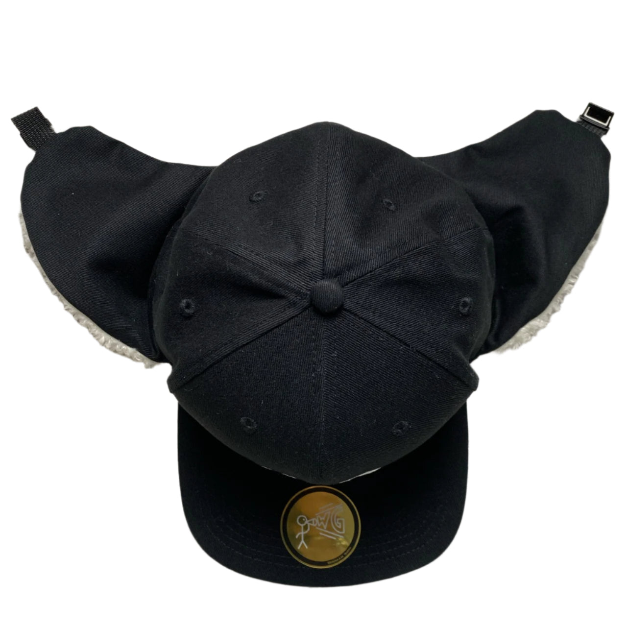 W9 Black and White Dog Ear Trapper Hat