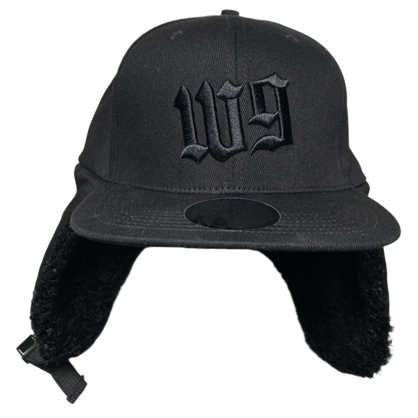 W9 Triple Black Dog Ear Trapper Hat