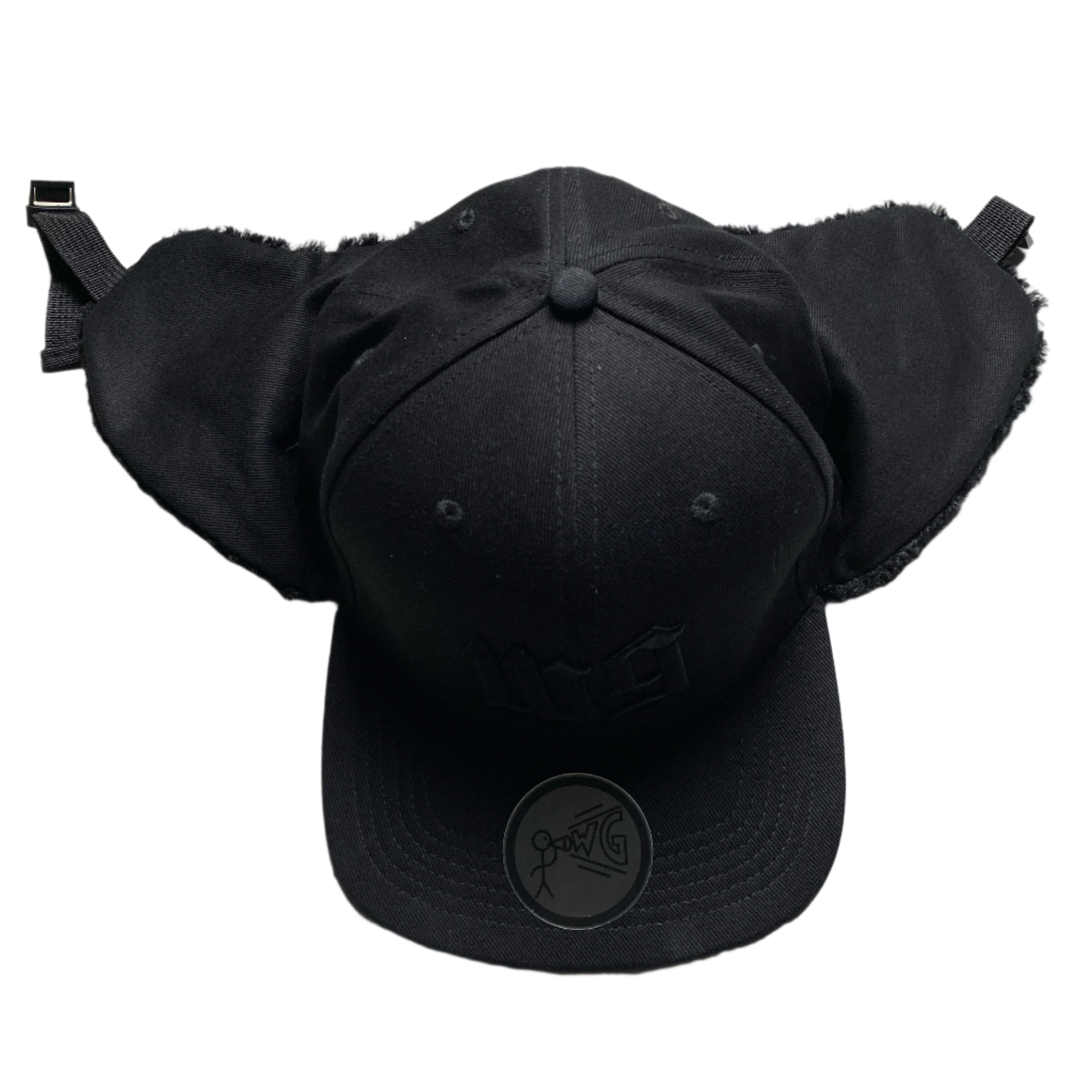 W9 Triple Black Dog Ear Trapper Hat