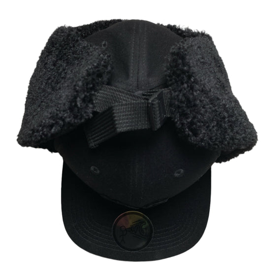 W9 Triple Black Dog Ear Trapper Hat