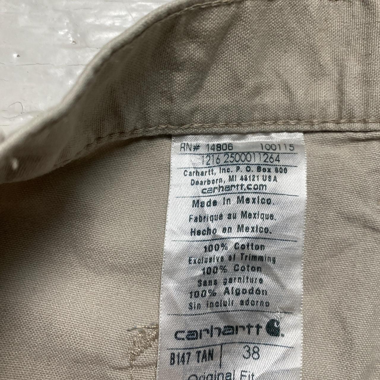 Carhartt Tan Original Fit Baggy Cargo Carpenter Shorts (38W)