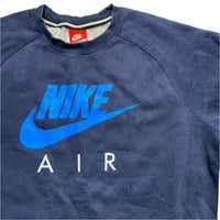 Nike Air Navy Blue and Grey Jumper (L)
