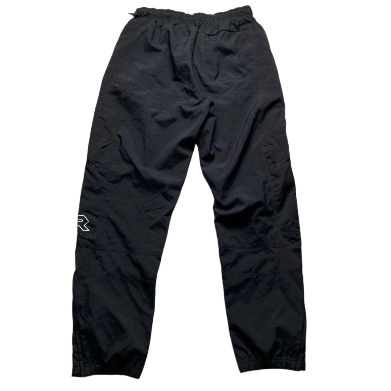 Nike Air Vintage Baggy Black and Red Shell Trackpant Bottoms (M)