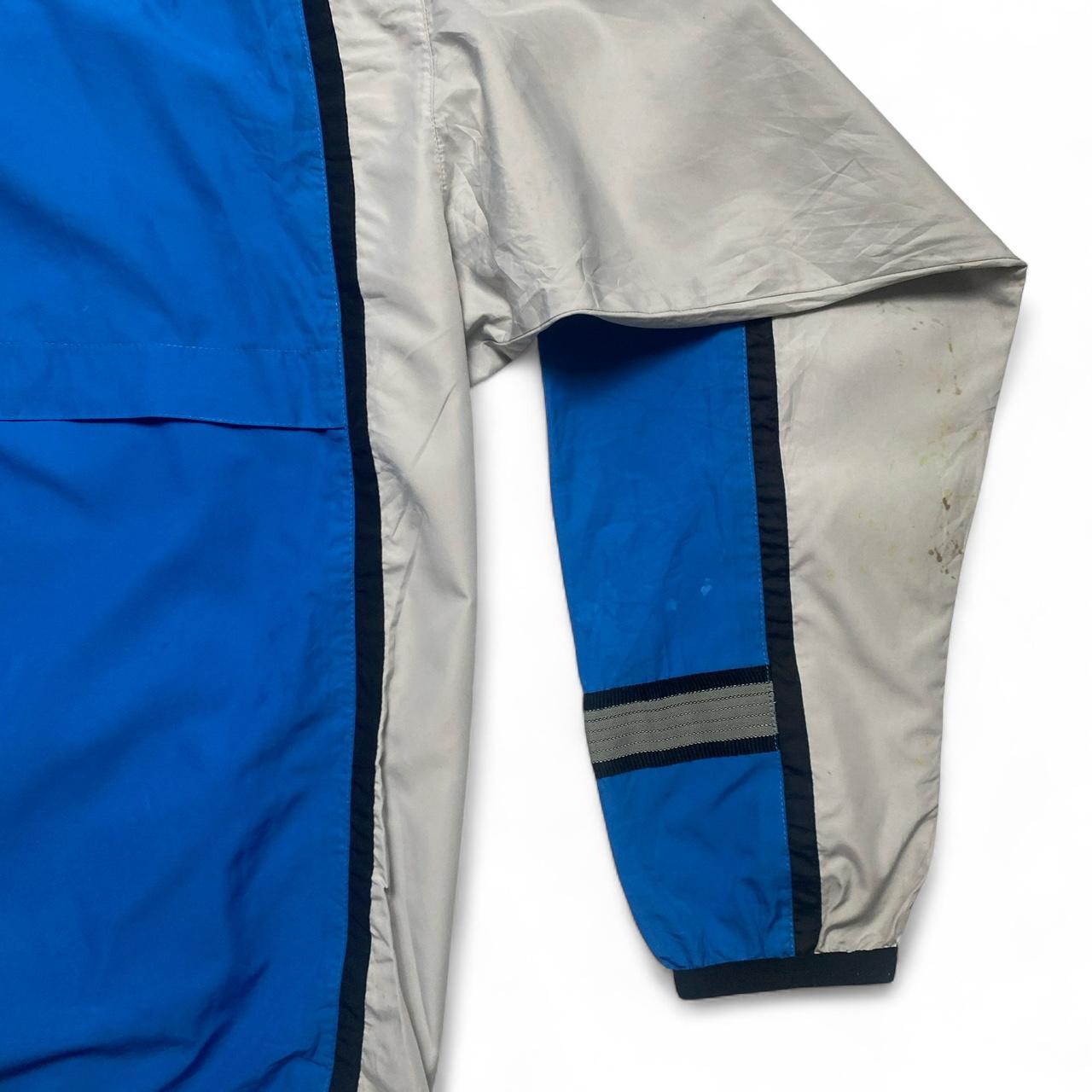 Nike Vintage 90’s Blue Black and Silver Windbreaker Jacket (XL)