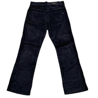 Criminal Damage Black Corduroy Bootcut Jean Trousers (34W)