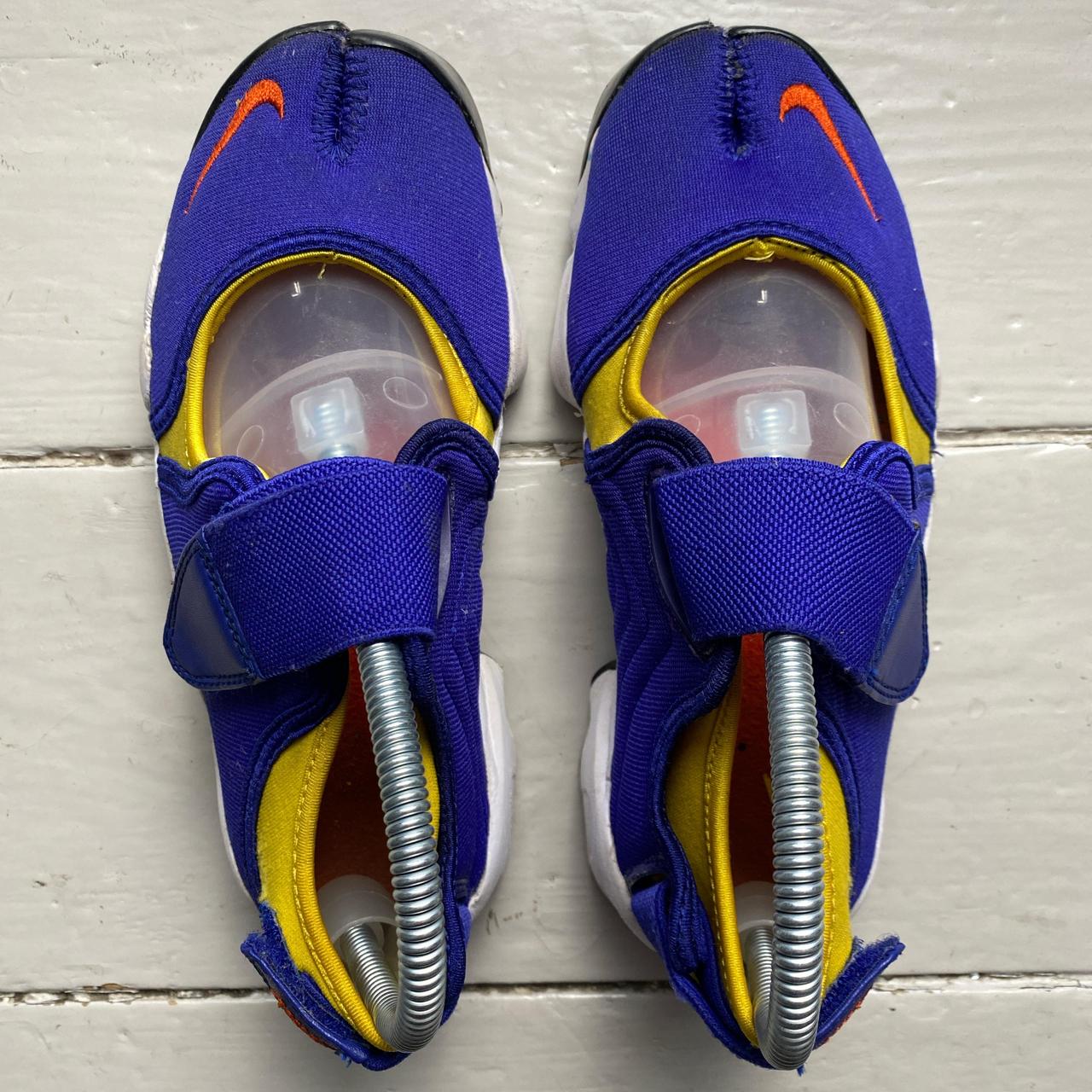 Nike Air Rift Tabi Split Toe Blue Yellow and Red