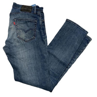 Levis 511 Navy Blue Stonewash Distressed Jeans (32W)