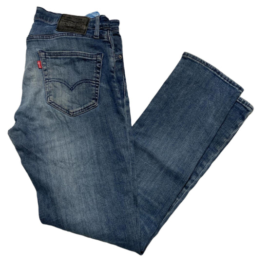 Levis 511 Navy Blue Stonewash Distressed Jeans (32W)
