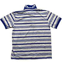 Always Do What You Should Do Lake Elsinore Blue and White Striped Polo Shirt (M)